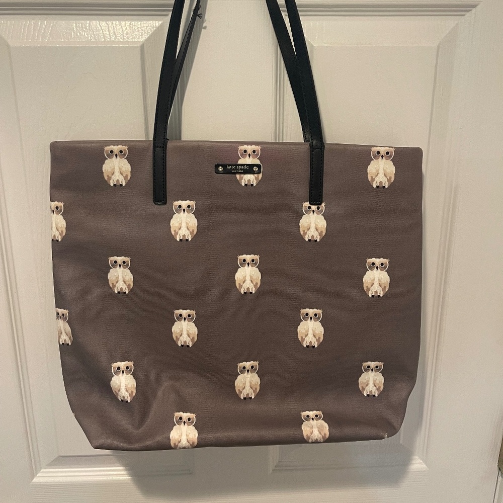 Kate Spade Gray Owl Shoulder Bag